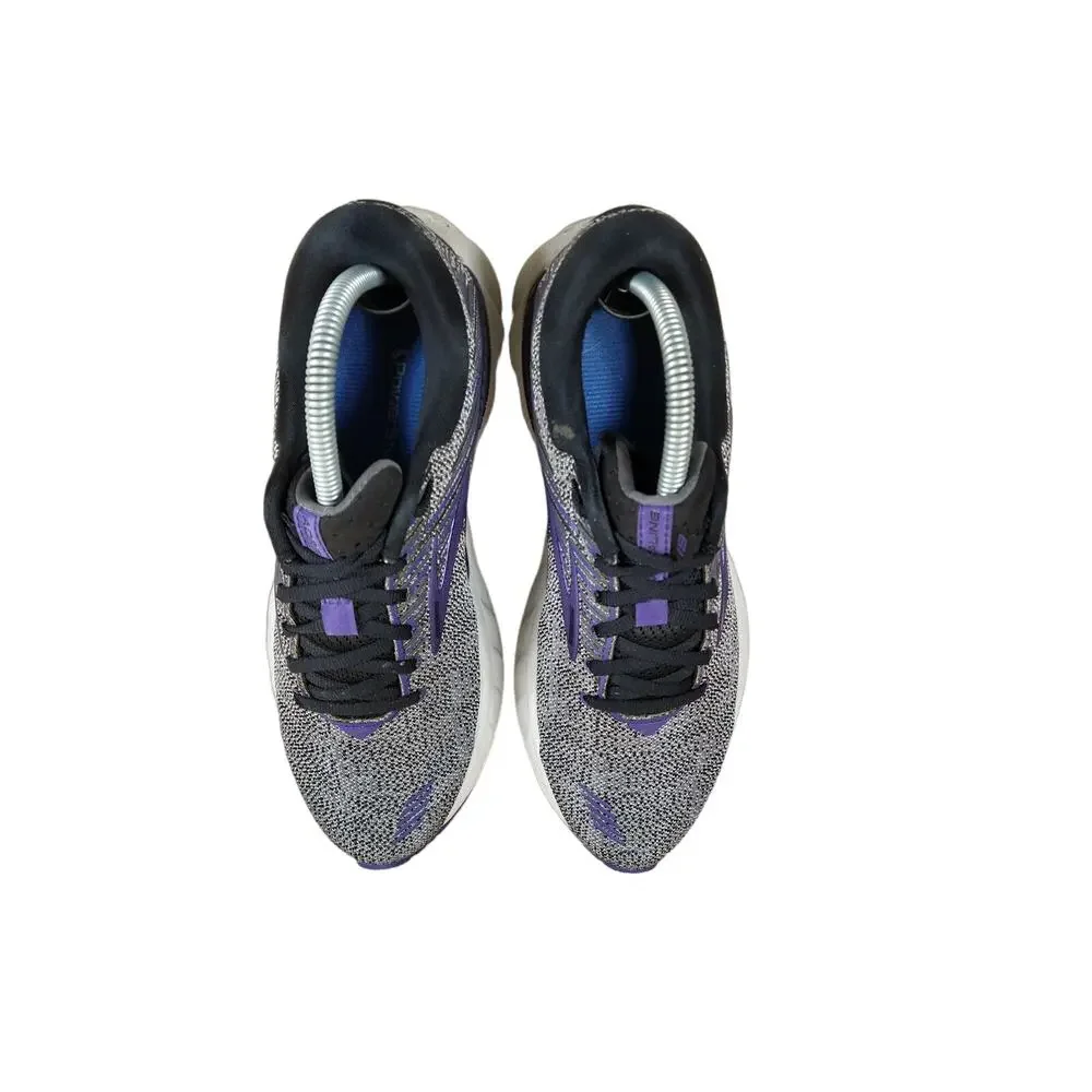 Brooks - Adrenaline 19 - Running Shoes - Gray/Purple- Women's - 9.5 -1202841B028